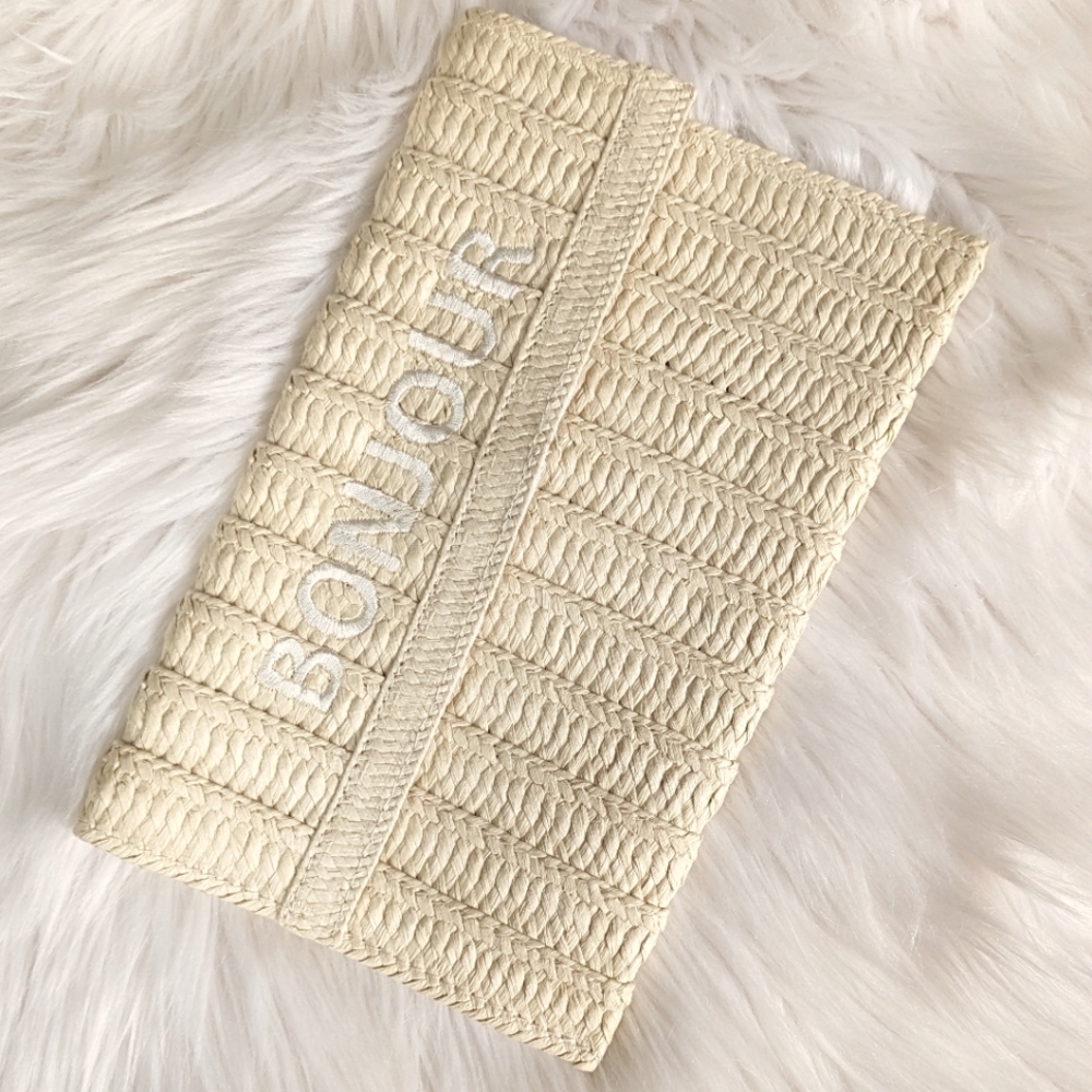 Nordstrom Bonjour Summer Skinny Straw Clutch NEW